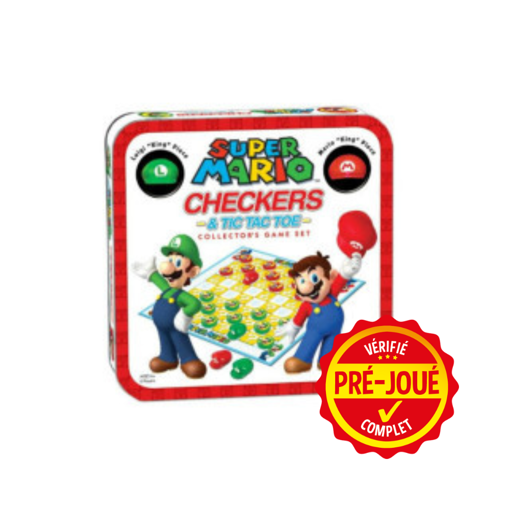 Super Mario Checkers &amp; Tic-Tac-Toe Collector's Game Set