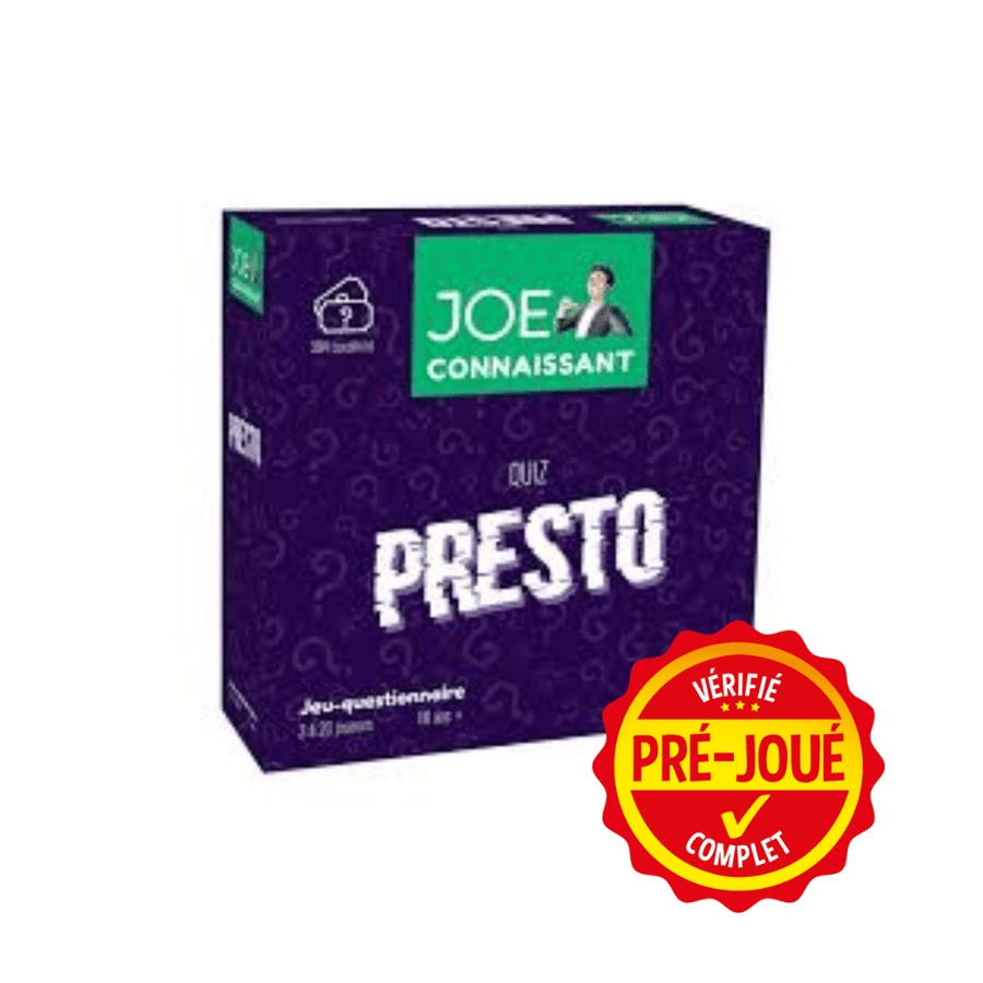Joe Connaissant Quiz Presto [pré-joué] (FR) BAZAR - Bazar - Ambiance (party)