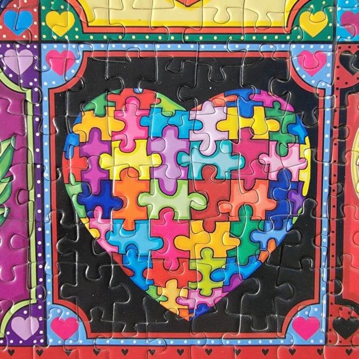 Coeurs matelassés | Quilted Hearts | Casse-tête JaCaRou puzzle