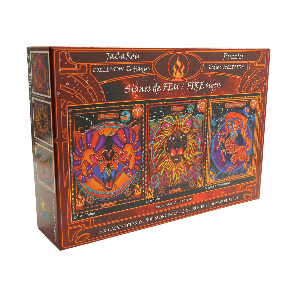 Signes de feu | Fire Signs | Casse-tête JaCaRou puzzle| Achat en ligne