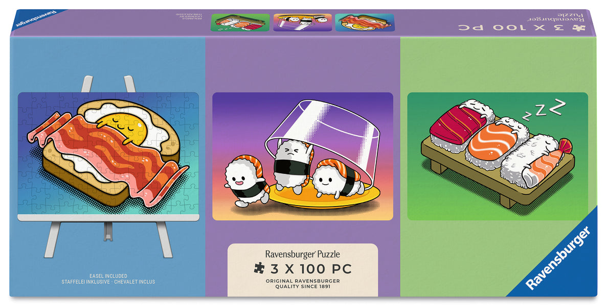 Kawaii Breakfast, Lunch & Dinner (3x100 pcs MINI) CASSE-TÊTE - 100 - 150 morceaux
