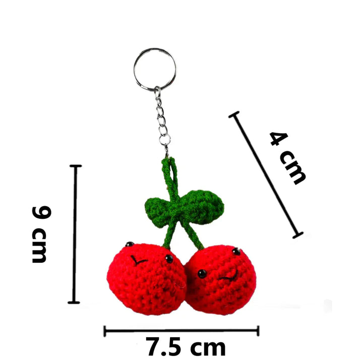 Kit DIY Crochet: Porte-Clés Cerises (ML) PASSE-TEMPS - Bricolages