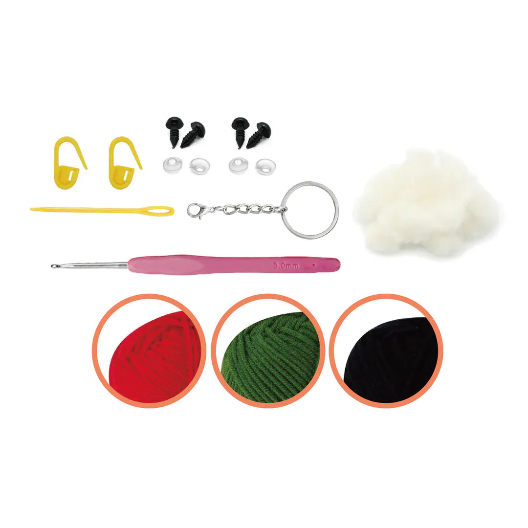 Kit DIY Crochet: Porte-Clés Cerises (ML) PASSE-TEMPS - Bricolages