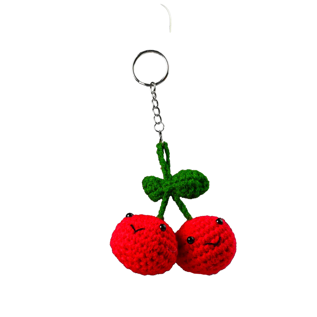 Kit DIY Crochet: Porte-Clés Cerises (ML) PASSE-TEMPS - Bricolages