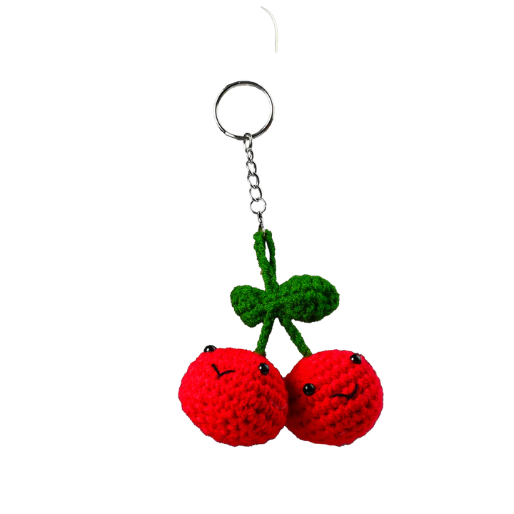 Kit DIY Crochet: Porte-Clés Cerises (ML) PASSE-TEMPS - Bricolages