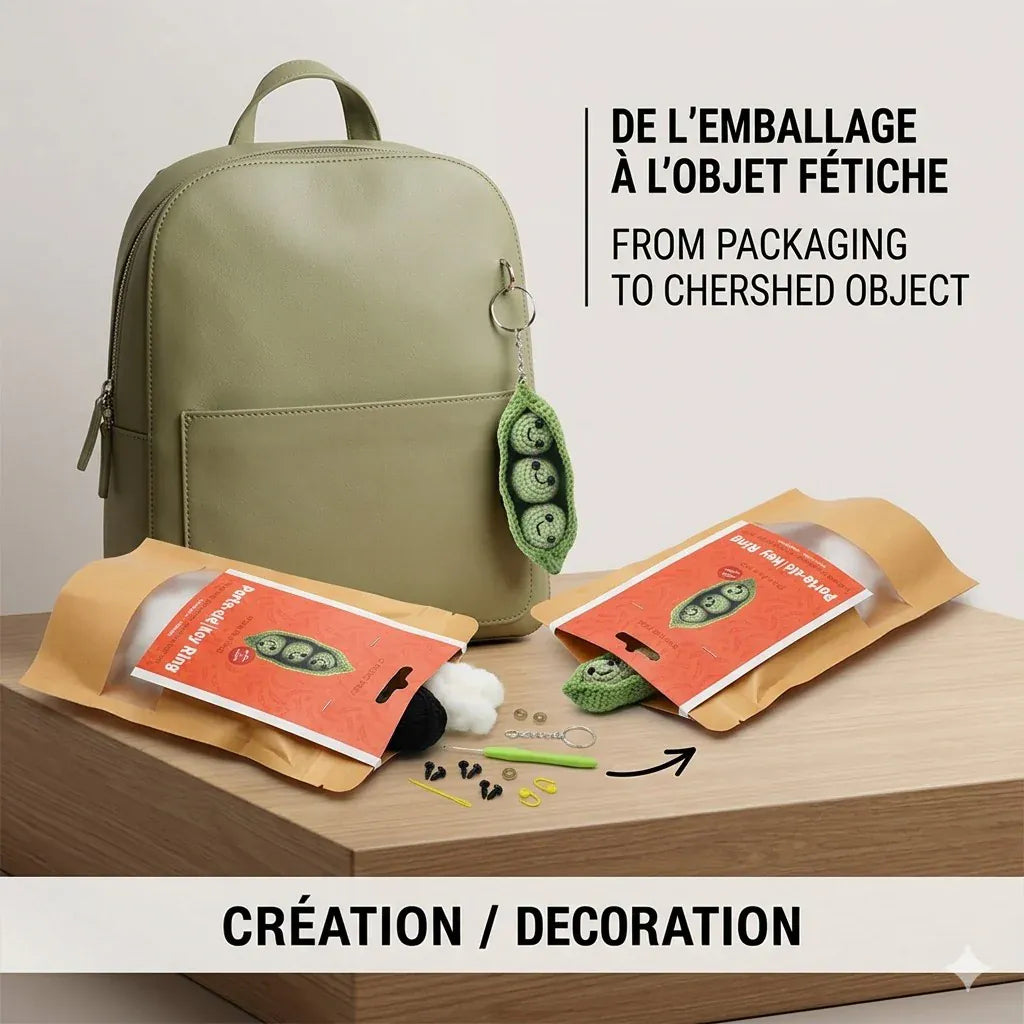 Kit DIY Crochet: Porte-Clés Petits Pois (ML) PASSE-TEMPS - Bricolages