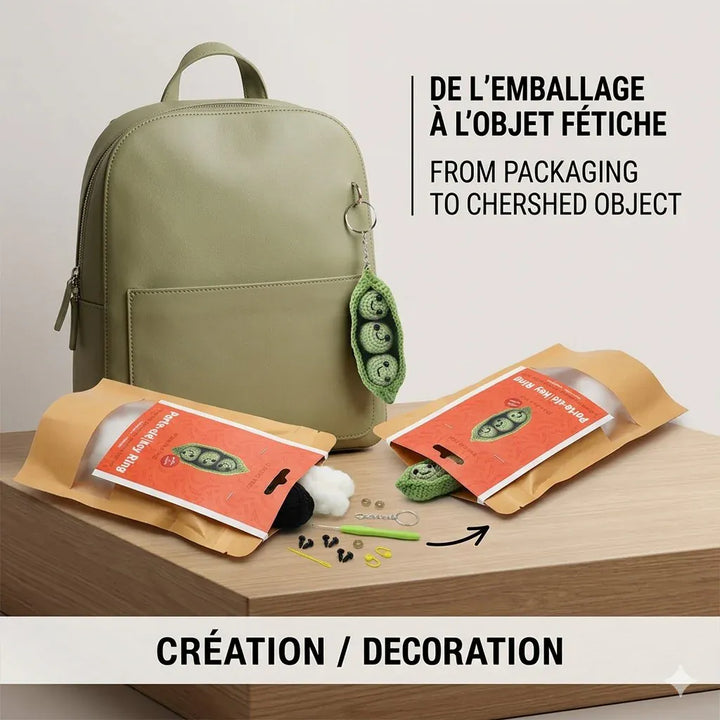 Kit DIY Crochet: Porte-Clés Petits Pois (ML) PASSE-TEMPS - Bricolages