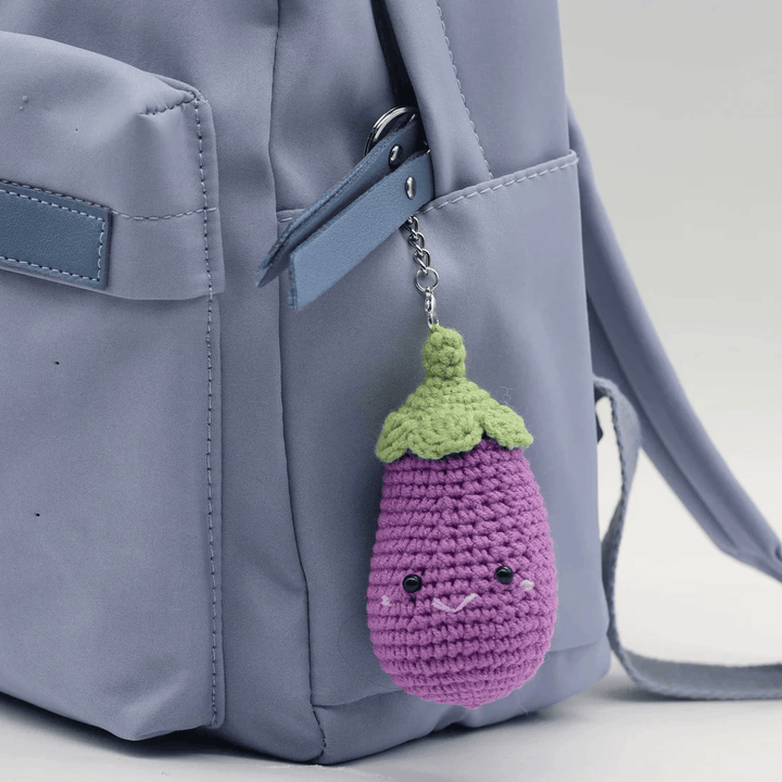 Kit DIY Porte-clés Crochet: Aubergine (ML) PASSE-TEMPS - Bricolages