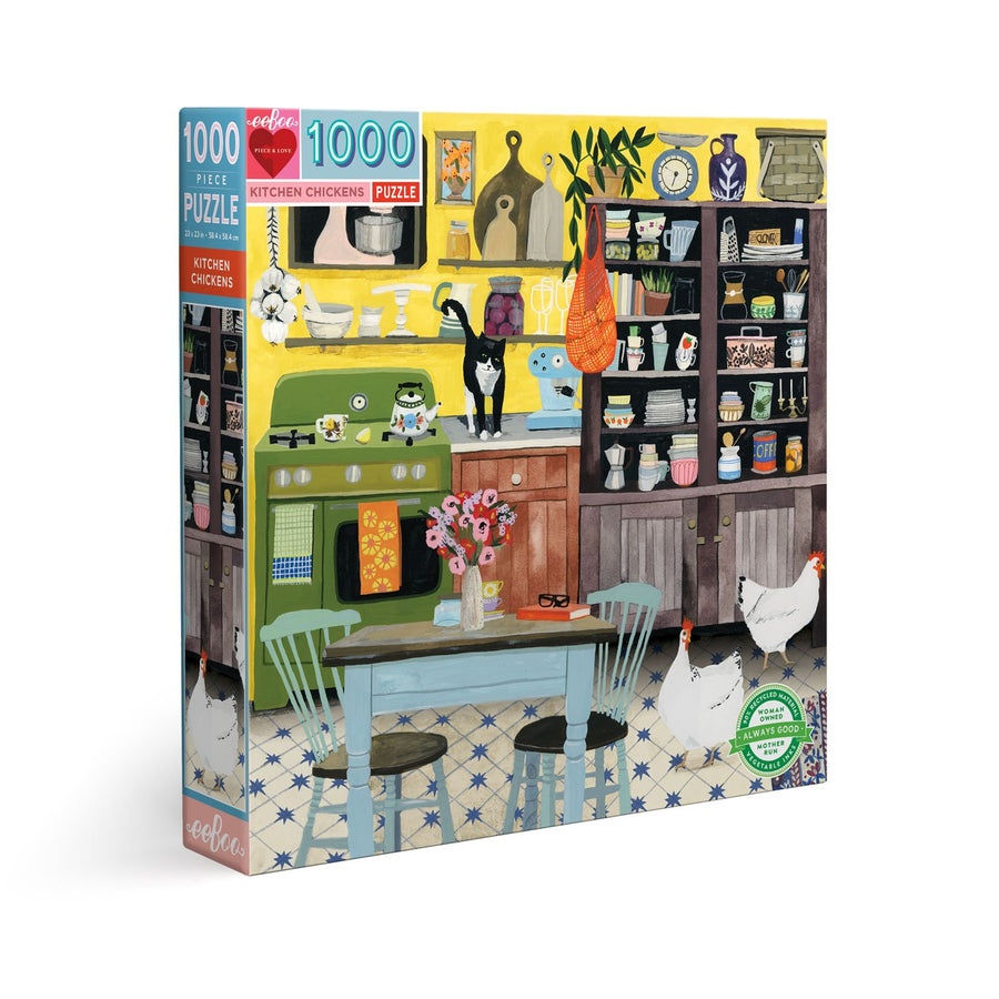 Kitchen Chickens eeBoo square puzzle 1000 pcs Achat en ligne L'As des jeux