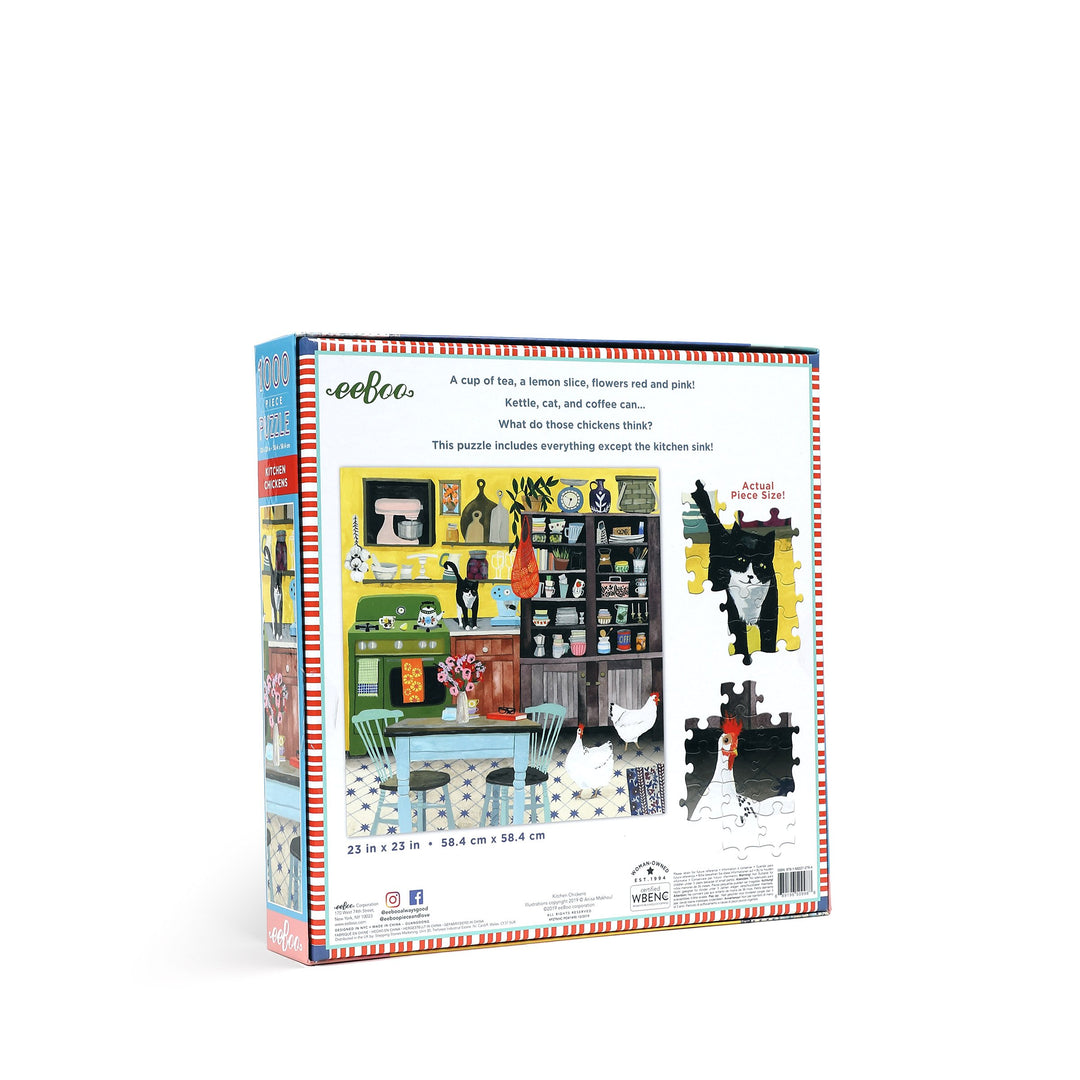 Kitchen Chickens eeBoo square puzzle 1000 pcs Achat en ligne L'As des jeux