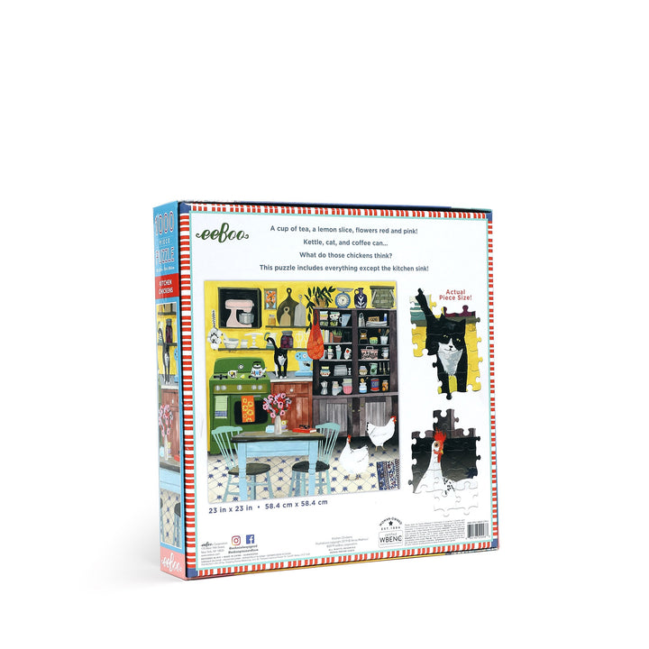 Kitchen Chickens eeBoo square puzzle 1000 pcs Achat en ligne L'As des jeux
