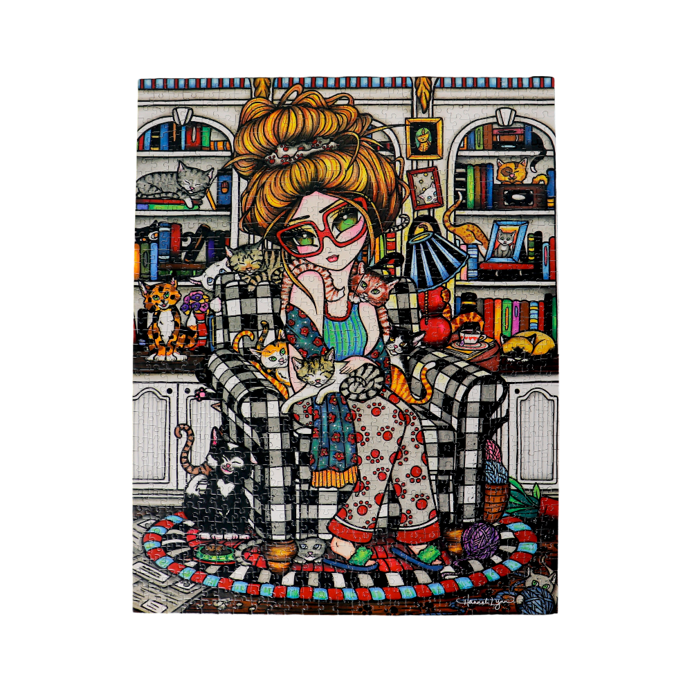 Crazy Cat Lady casse-tête JaCaRou puzzle | Achat en ligne Buy online
