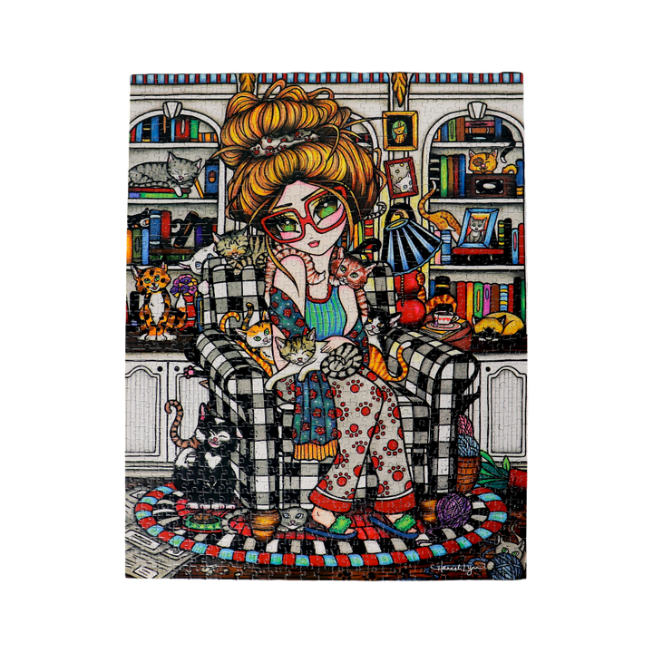 Crazy Cat Lady casse-tête JaCaRou puzzle | Achat en ligne Buy online