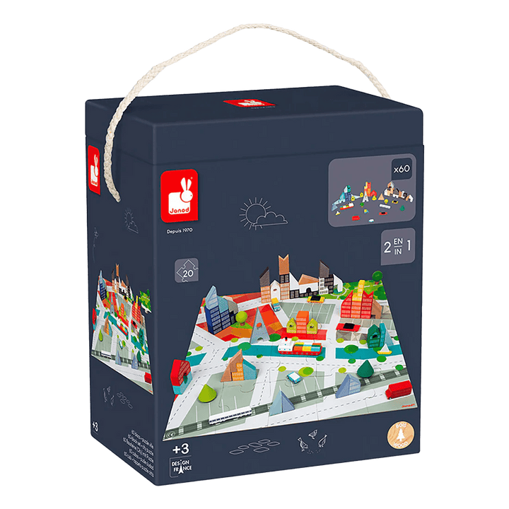 Kubix Set de 60 Blocs & Ville (ML) PASSE-TEMPS - Jouets - Jouets Construction