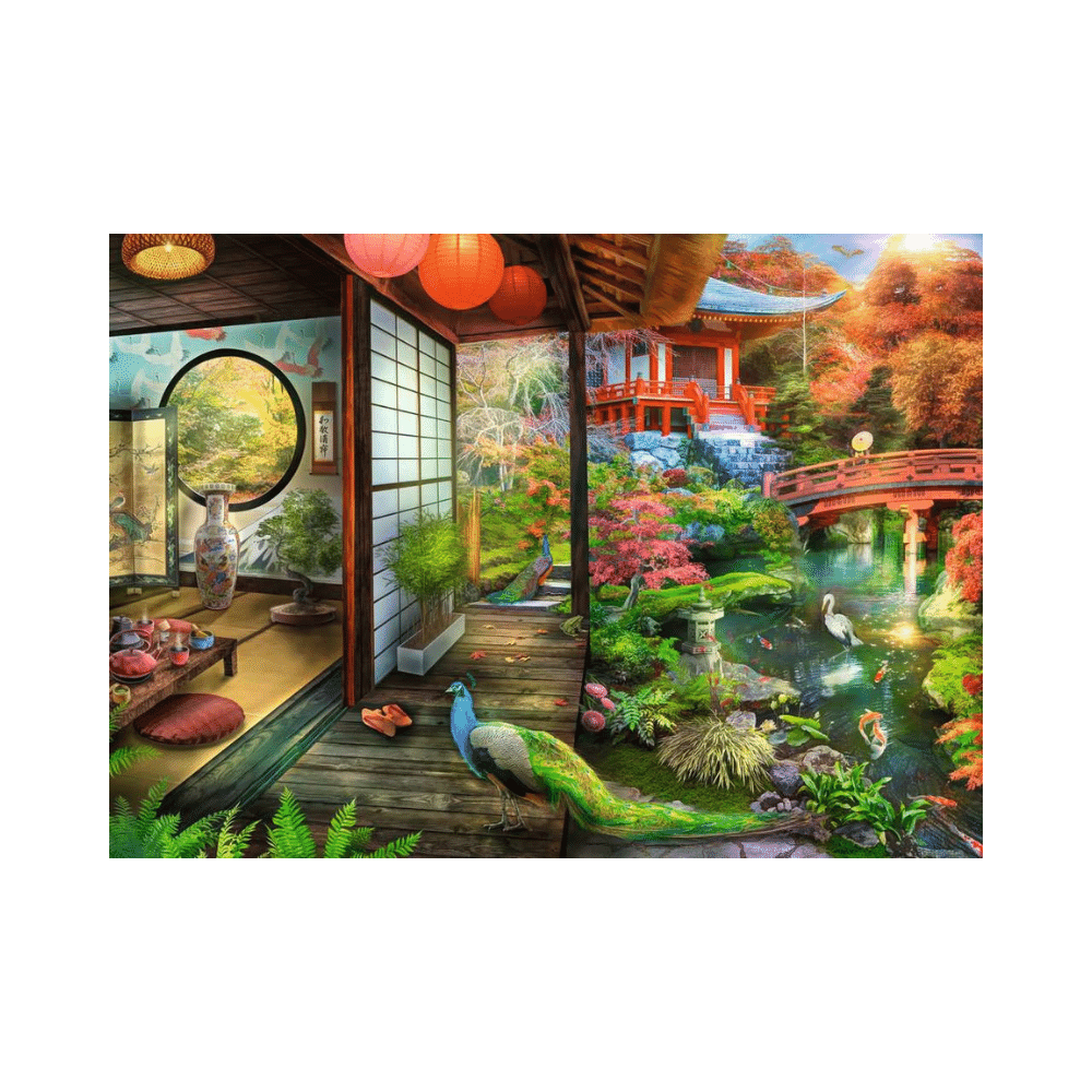 Kyoto Japanese Garden Teahouse 1000 pc Puzzle CASSE-TÊTE - 1000 morceaux