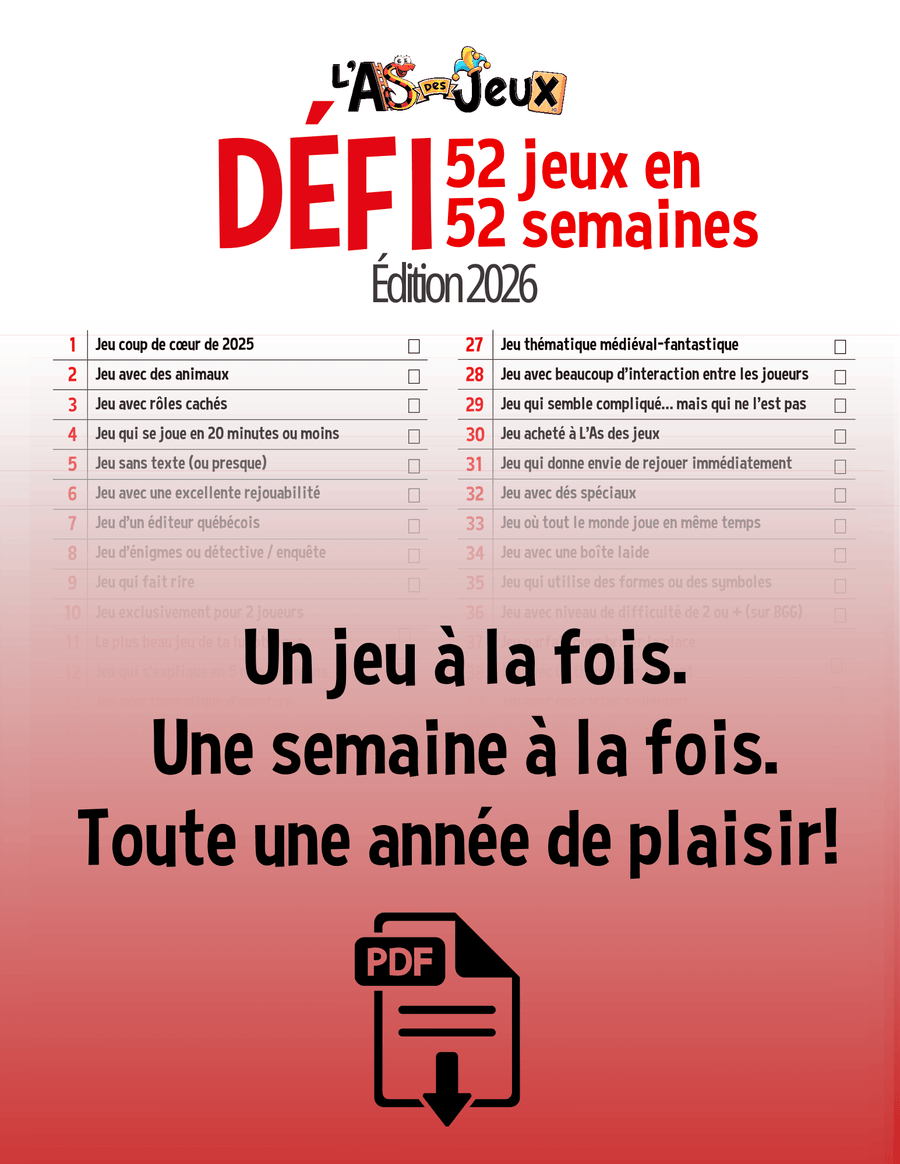L'As des jeux - Défi 52 jeux en 52 semaines