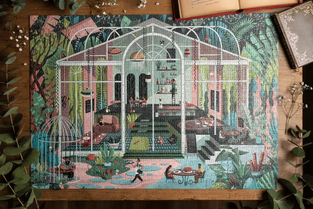 Le Café dans la Jungle (1000 pcs) CASSE-TÊTE - 1000 morceaux