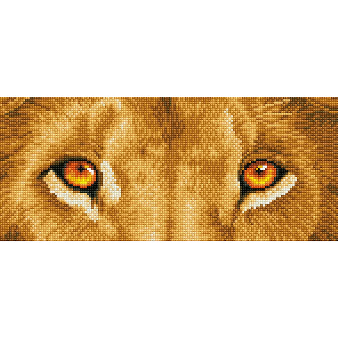 Lion Espion 50x26 Diamond Dotz PASSE-TEMPS - Broderie diamant