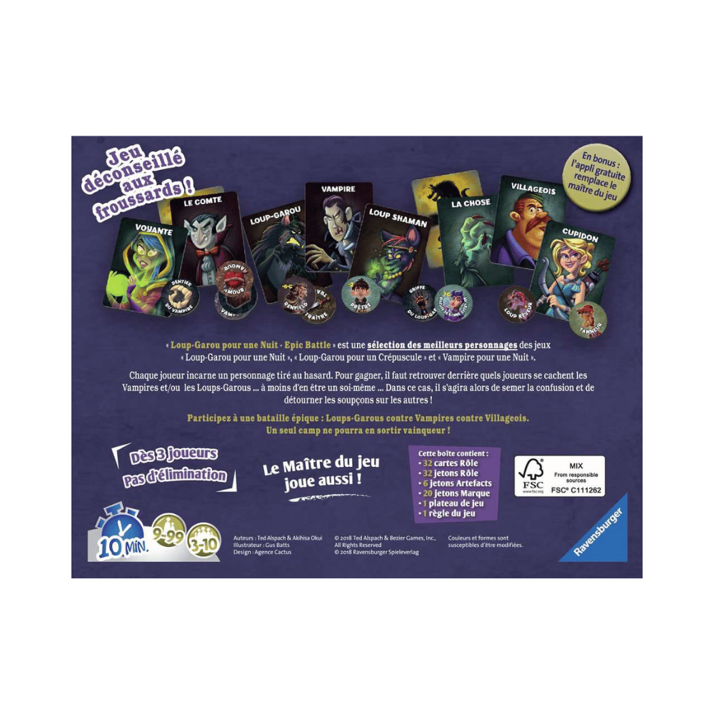 Loup-Garou pour une nuit: Epic Battle (FR) JEUX - Ambiance-Party