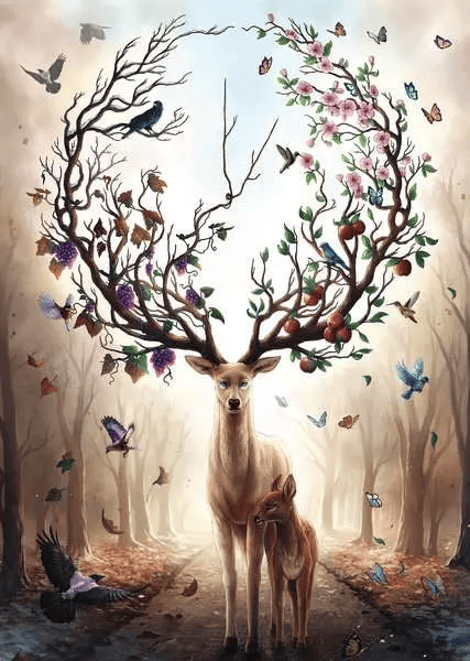 Magical Deer (1000 pcs) CASSE-TÊTE - 1000 morceaux