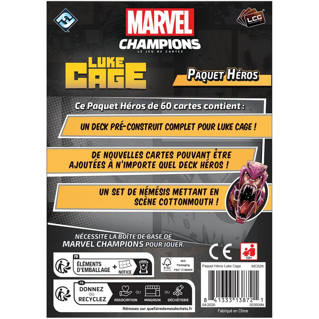 Marvel Champion JCE: Luke Cage - Paquet Heros (FR) JEUX - Jeux de cartes