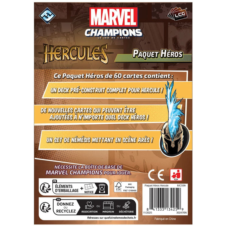 Marvel Champions JCE: Hercules - Paquet Heros (FR) JEUX - Jeux de cartes