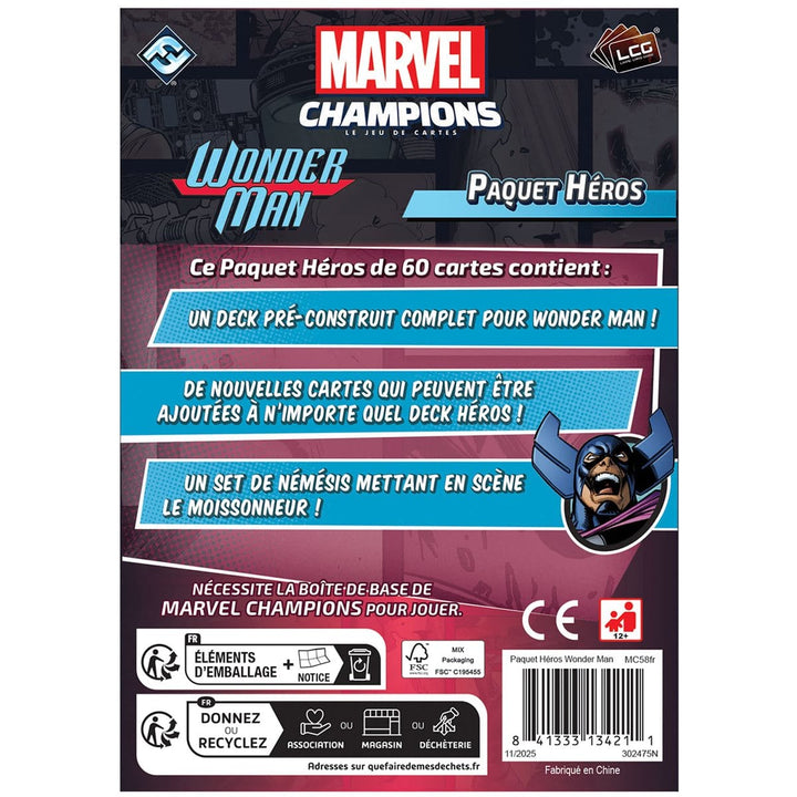 Marvel Champions JCE: Wonder Man - Paquet Heros (FR) JEUX - Jeux de cartes
