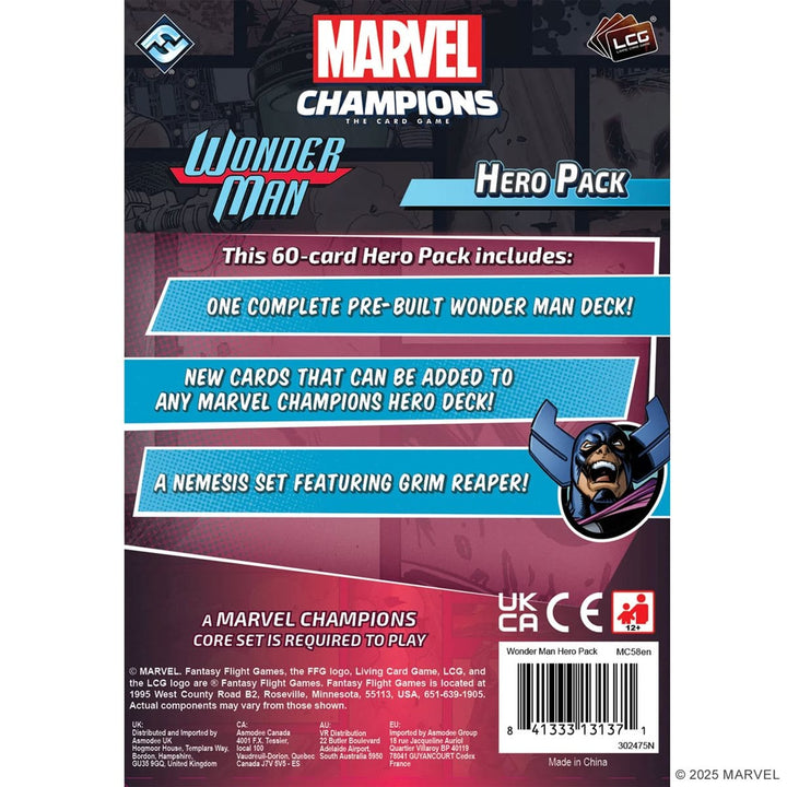 Marvel Champions LCG: Wonder Man - Hero Pack (EN) JEUX - Jeux de cartes
