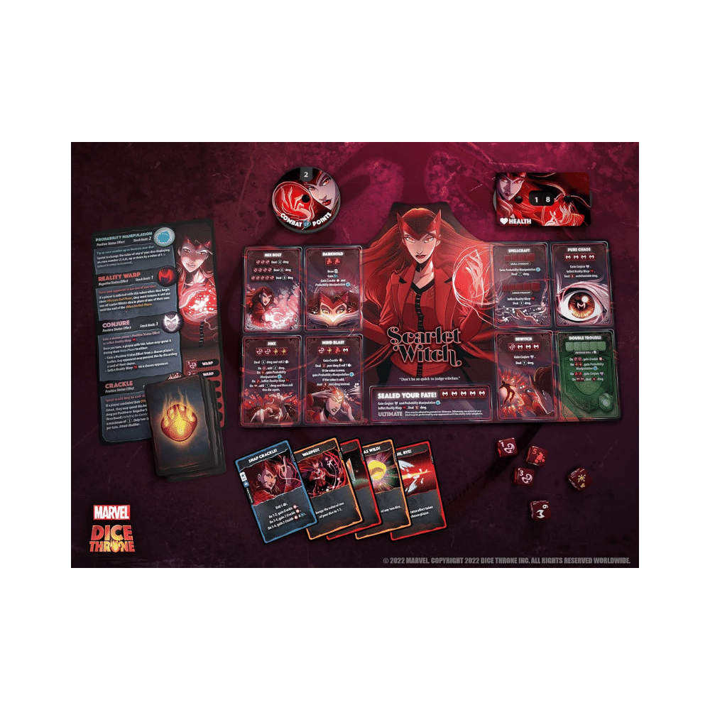 Marvel Dice Throne: 4-Hero Box - Scarlet Witch, Thor, Loki, and Spider-Man (EN) JEUX - Famille