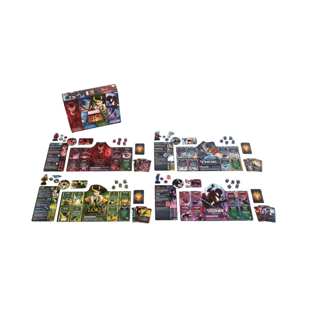 Marvel Dice Throne: 4-Hero Box - Scarlet Witch, Thor, Loki, and Spider-Man (EN) JEUX - Famille
