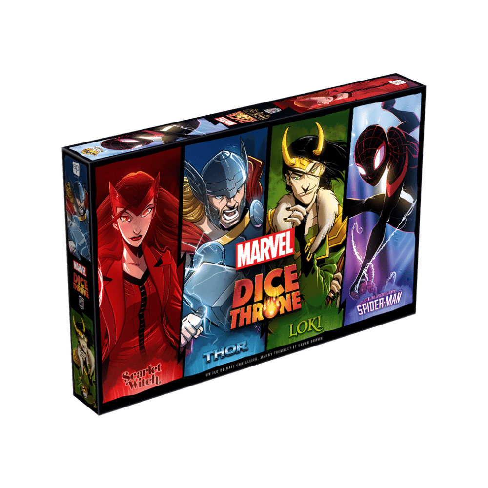 Marvel Dice Throne : Scarlet Witch vs Thor vs Loki vs Spider-Man (FR) JEUX - Famille