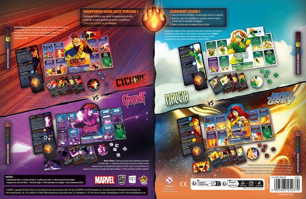 Marvel Dice Throne - X-Men : Cyclops vs. Gambit vs. Rogue vs. Jean Grey (FR) Unclassified