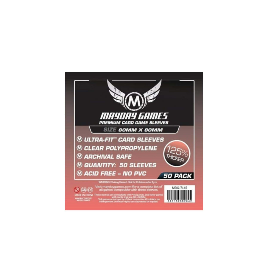 Mayday Premium Medium  Square Sleeves (80mm X 80mm)  50CT ACCESSOIRES - Protecteurs (Sleeves) - Carré