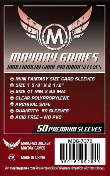 Mayday Premium Mini Chimera Sleeves (43mm X  65mm) 50CT ACCESSOIRES - Protecteurs (Sleeves) - Mini-américain