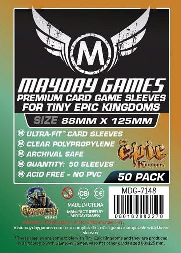 Mayday Premium Tiny Epic Sleeves (88mm X 125mm)  80CT ACCESSOIRES - Protecteurs (Sleeves) - Formats non-standards