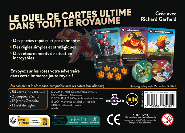 Mindbug: Bataille de fruits Royale (FR) JEUX - Deux joueurs