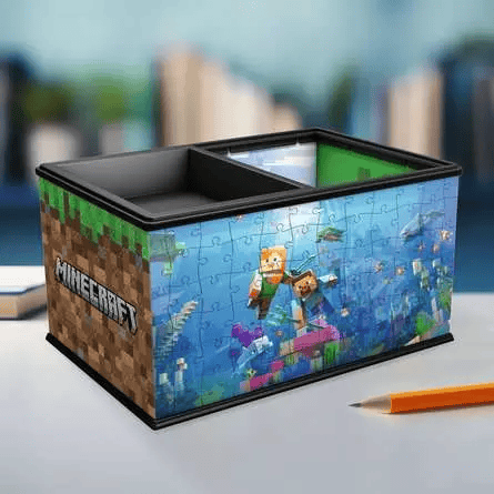 Minecraft Boîte de rangement 3D (216pcs) CASSE-TÊTE - 200 - 275 morceaux