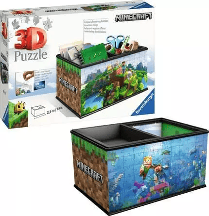 Minecraft Boîte de rangement 3D (216pcs) CASSE-TÊTE - 200 - 275 morceaux