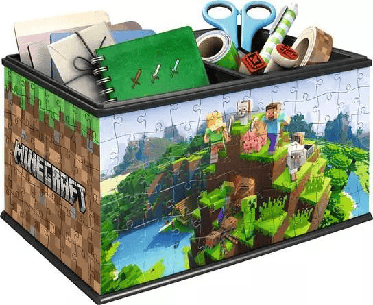 Minecraft Boîte de rangement 3D (216pcs) CASSE-TÊTE - 200 - 275 morceaux