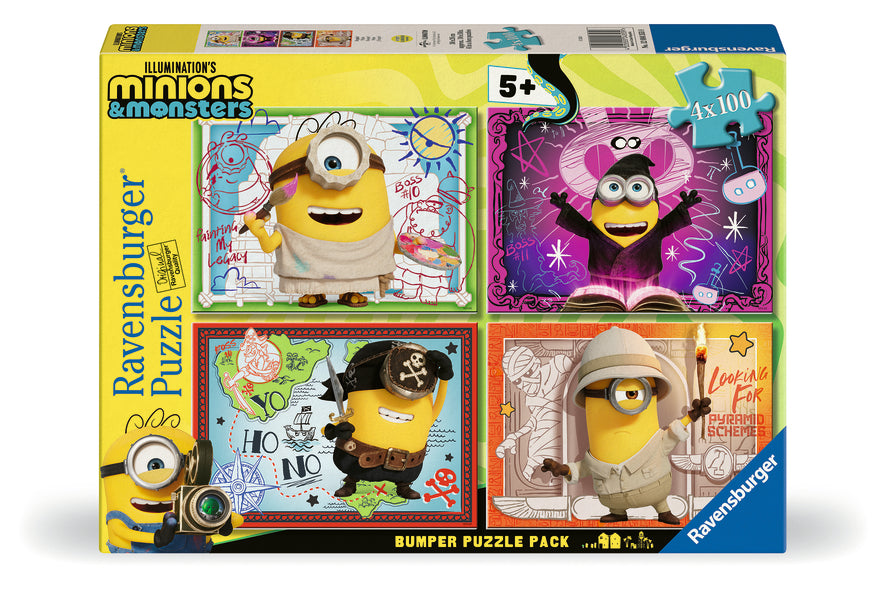 Minions 3 Ooops (4x100 pcs) CASSE-TÊTE - 100 - 150 morceaux