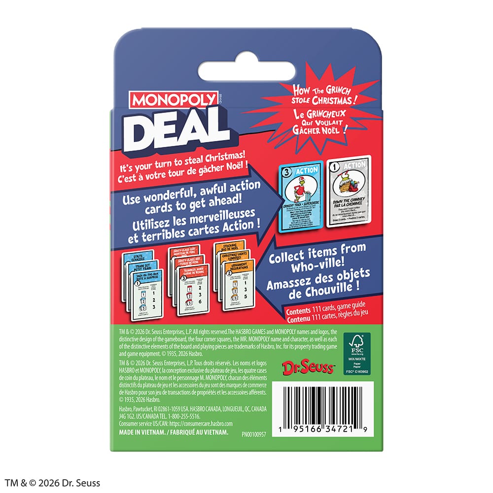 Monopoly Deal Le Grincheux (ML) JEUX - Classiques