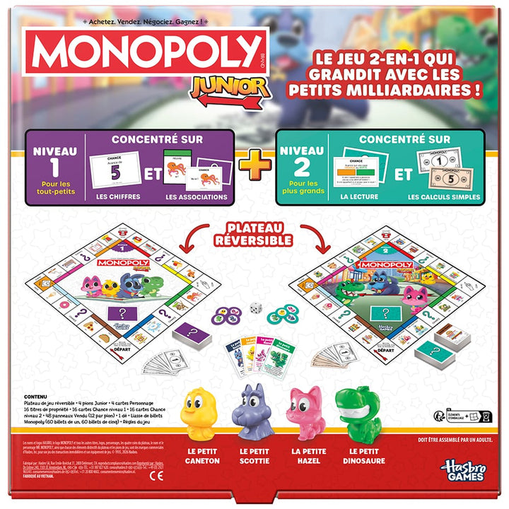 Monopoly Junior 2 en 1 Refresh (ML) JEUX - Enfants - Enfants 4 ans +