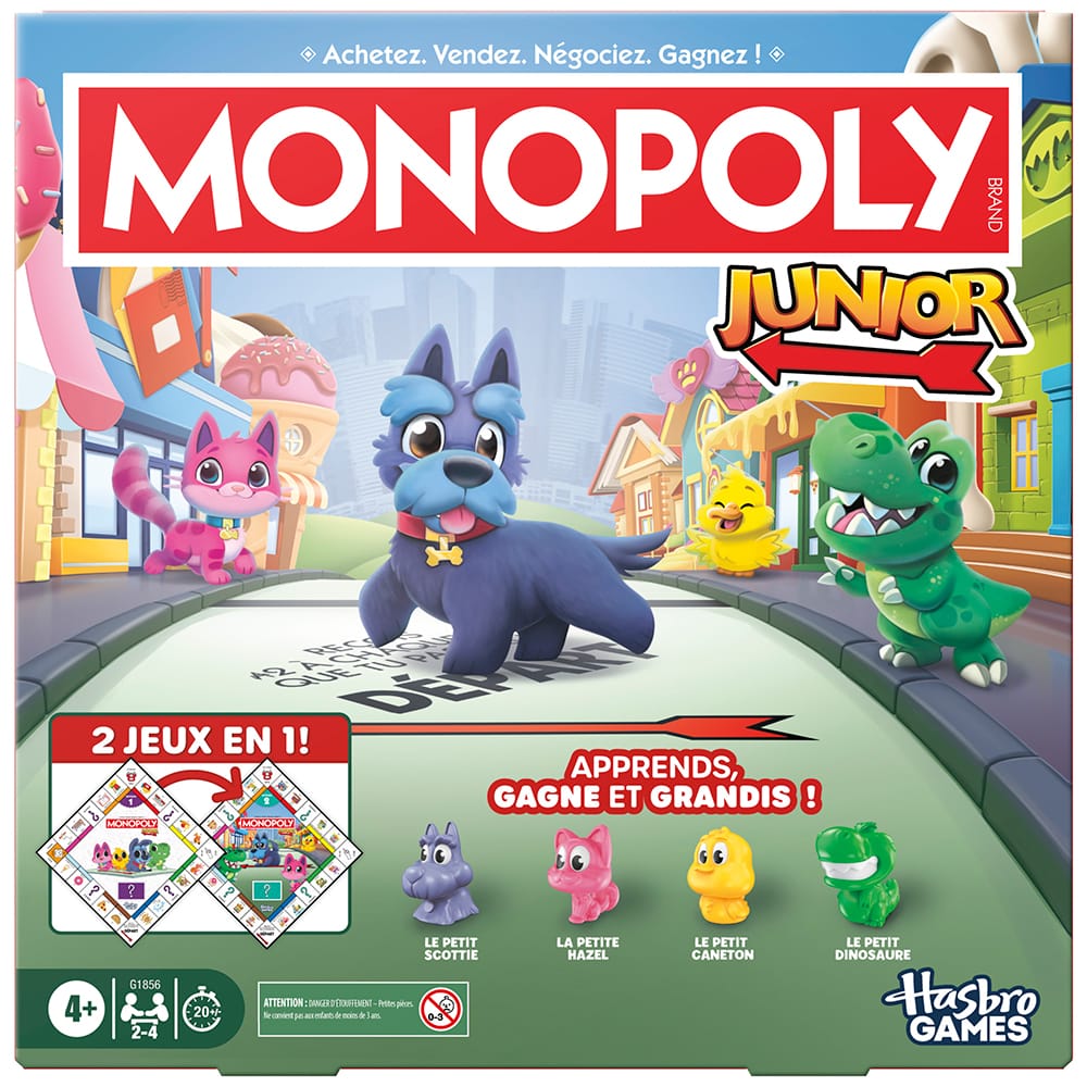 Monopoly Junior 2 en 1 Refresh (ML) JEUX - Enfants - Enfants 4 ans +