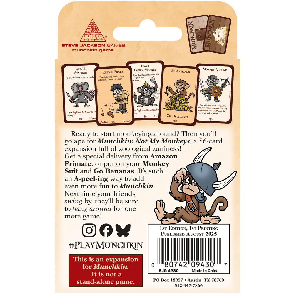 Munchkin: Not My Monkeys (EN) JEUX - Famille