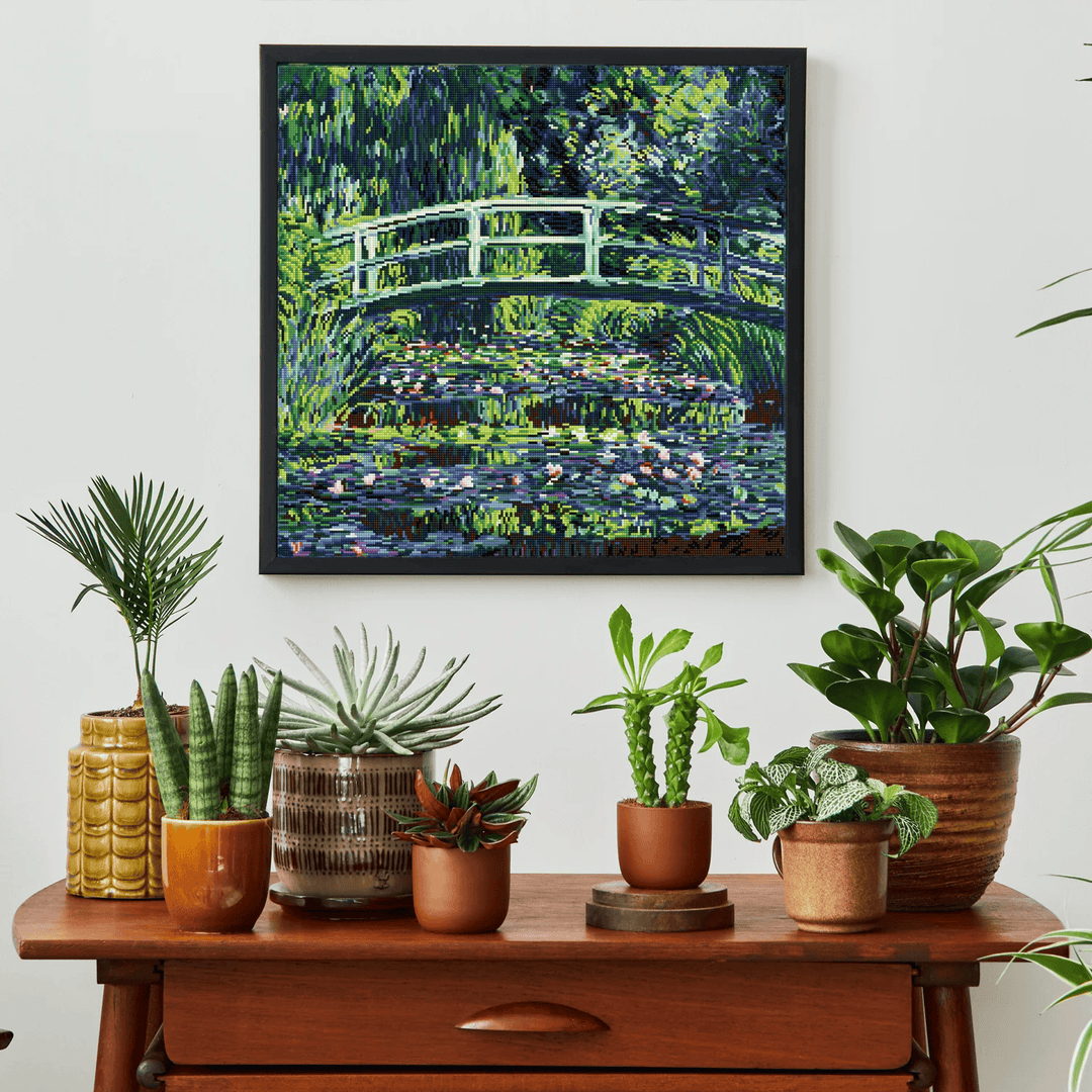 Nymphéas et Pont Japonais (Monet) 65x67 PASSE-TEMPS - Broderie diamant