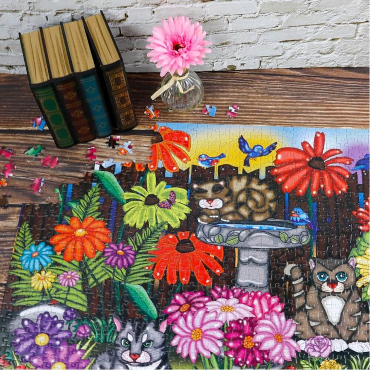 Chats de jardin | Garden Cats | Casse-tête JaCaRou puzzle