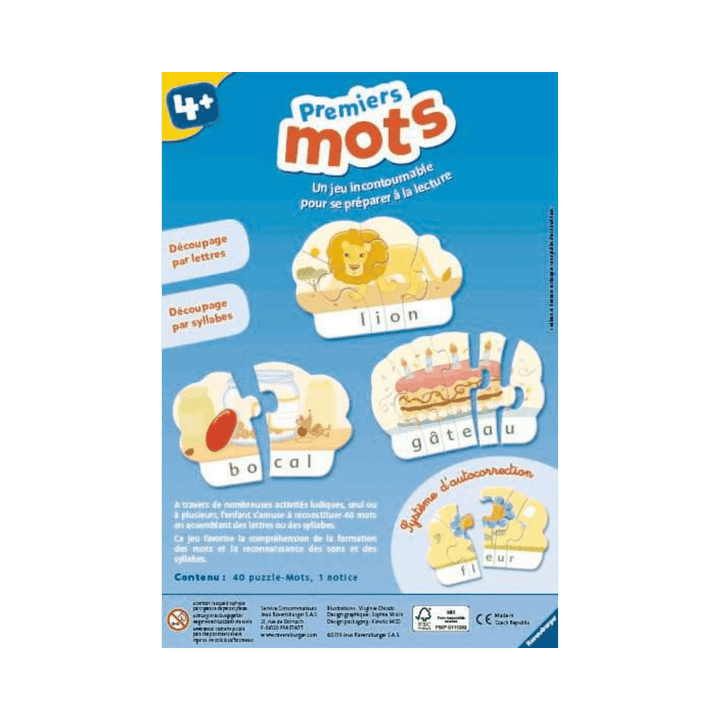 Premiers mots, jeu de société éducatif enfants 4 ans - Achat en ligne