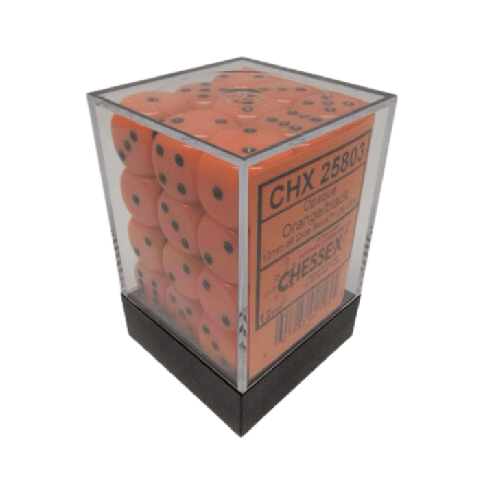 Chessex - 36d6 - Opaque Orange/Black