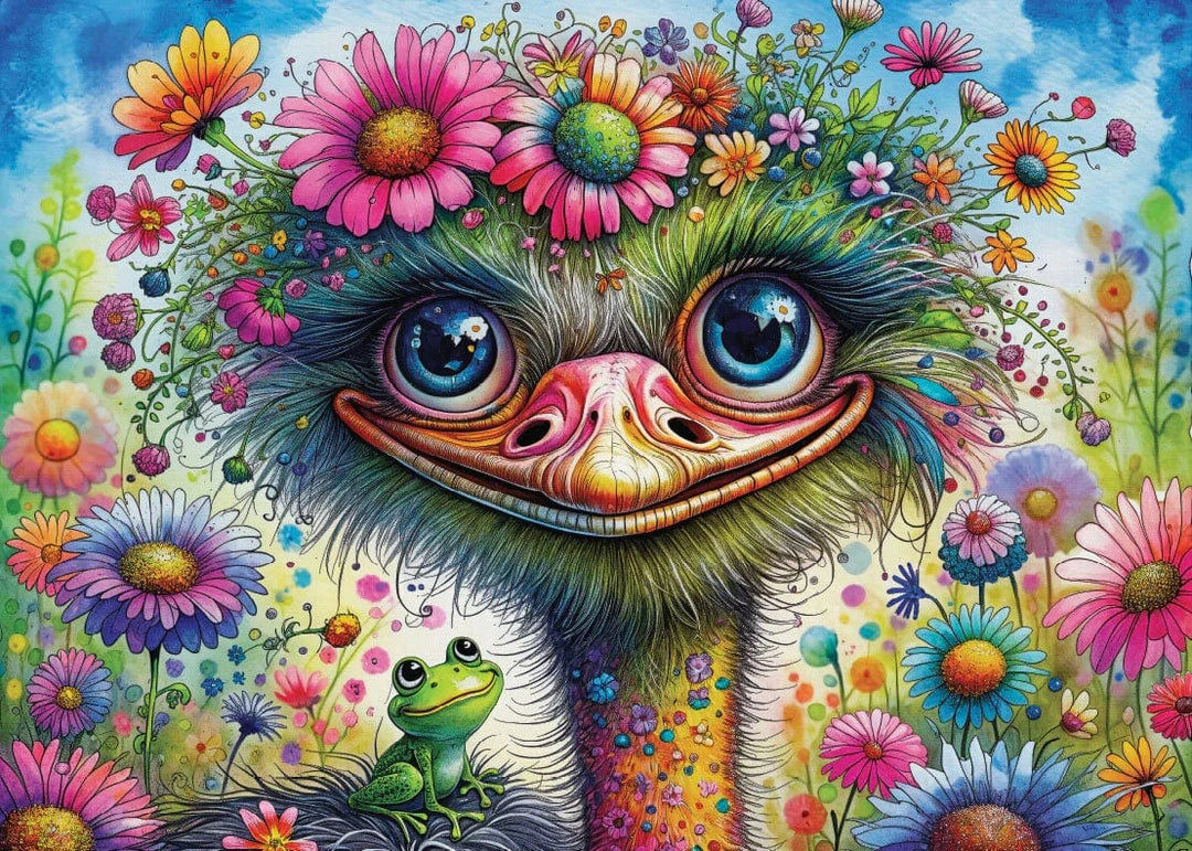 Ostrich and Friend (1000 pcs) CASSE-TÊTE & - 1000 morceaux