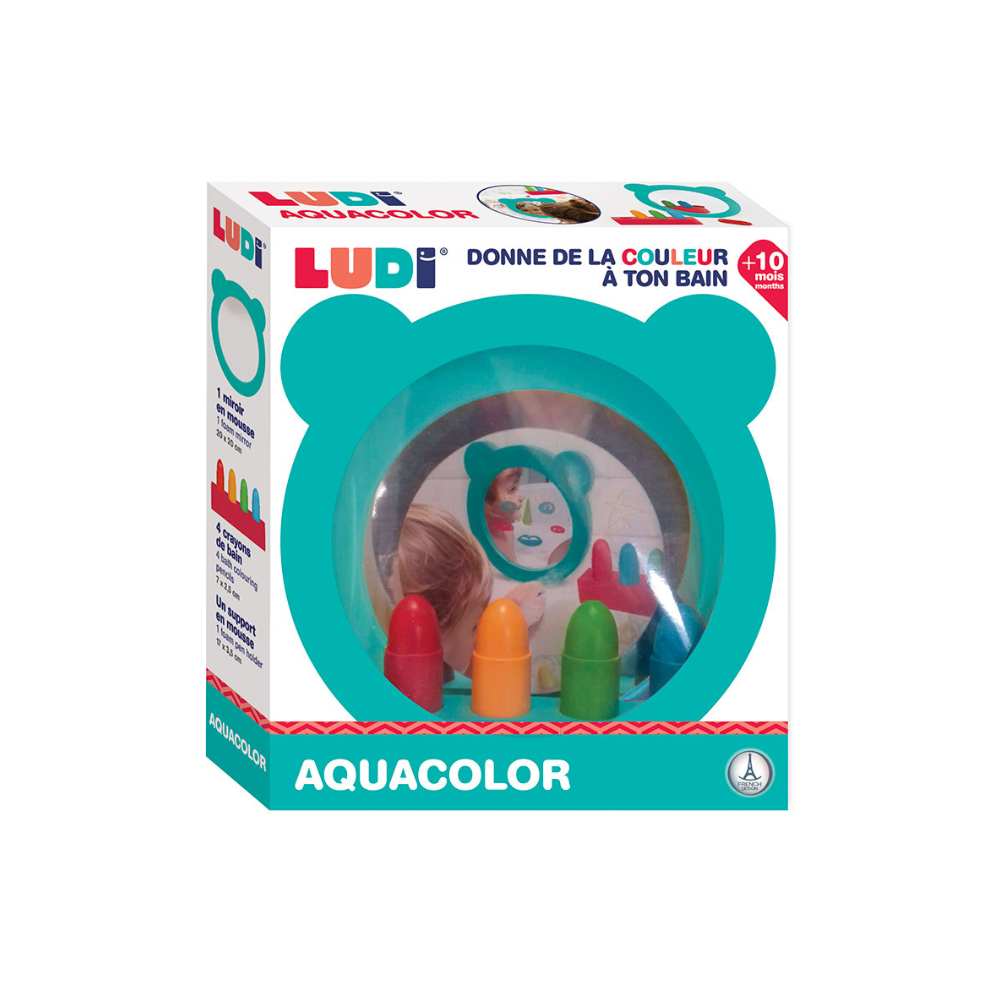 Aquacolor - Crayons et mirioir de bain PASSE-TEMPS - Jouets - Bébé